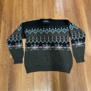 VINTAGE Baffo Sweater Size L Multicolor  Pullover Classic grandpa core old money